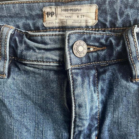 Free People Women's Cropped Skinny Stretch Jeans Size 27 Style 61855-16515125 - Picture 6 of 11